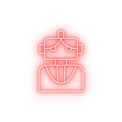 Poster - Robotic technology man neon icon