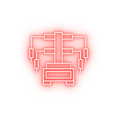 Poster - Robotic mechanism medicine technology neon icon