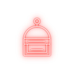 Poster - Robotic technology head neon icon