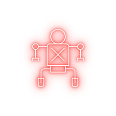 Poster - Robotic technology neon icon