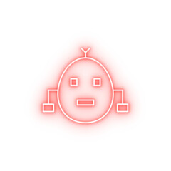 Poster - Robotic technology circle neon icon