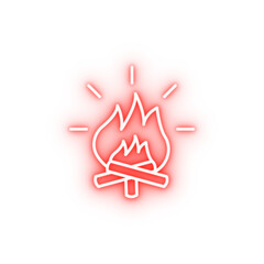 Poster - Prehistoric bonfire neon icon