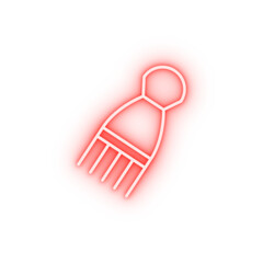 Poster - prehistoric comb neon icon