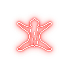 Poster - Prehistoric animal skin neon icon