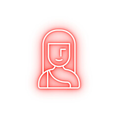 Poster - Prehistoric troglodyte neon icon
