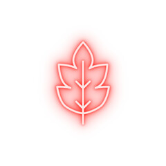 Poster - Prehistoric leaf neon icon