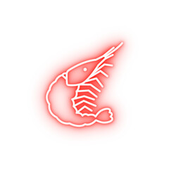 Poster - prehistoric shellfish neon icon