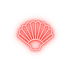 Poster - Prehistoric oyster neon icon