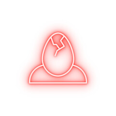Poster - prehistoric eggs neon icon
