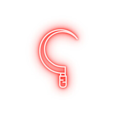Poster - prehistoric sickle neon icon