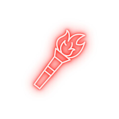 Poster - Prehistoric torch neon icon