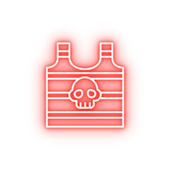Poster - Clothe pirate neon icon