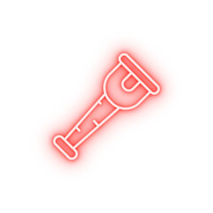 Poster - Wooden leg pirate neon icon