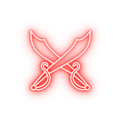 Poster - Sword pirate neon icon