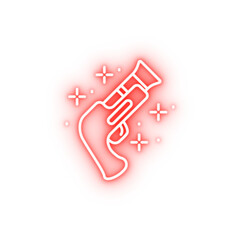 Poster - Gun weapons neon icon