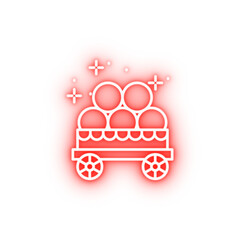 Poster - Carriage transport neon icon
