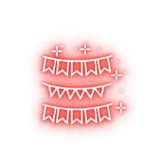 Poster - Garland festival neon icon