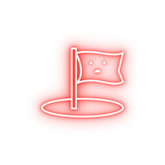 Poster - Flag nasty outline neon icon