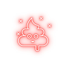 Poster - Poop sweet nasty outline neon icon
