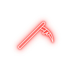 Poster - Scythe outline neon icon