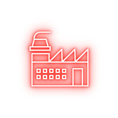 Poster - ecology earth day factory pollution neon icon