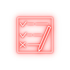 Poster - Document list mall neon icon