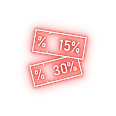 Poster - Sales label tag neon icon