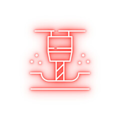 Poster - Machinery neon icon