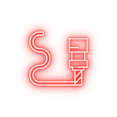 Poster - Manufacturing neon icon