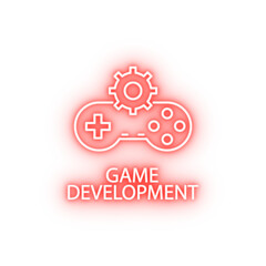 Canvas Print - game development outline neon icon