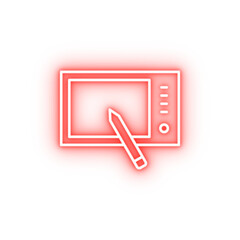 Poster - Tablet technology neon icon