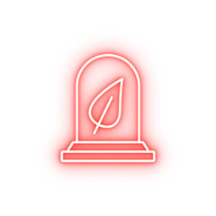 Poster - Leaf technology neon icon