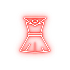 Poster - Dress technology neon icon