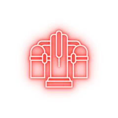 Poster - Jetpack technology neon icon