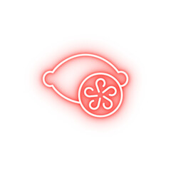 Poster - lemon neon icon