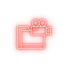 Poster - Camera folder neon icon