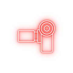 Poster - Camcorder camera neon icon