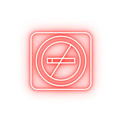 Poster - Smoking no cinema neon icon