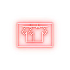 Poster - Clothes wardrobe neon icon