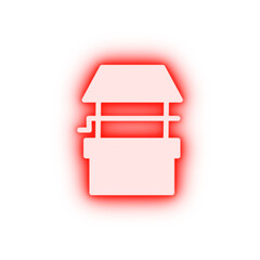 Poster - Well farm neon icon
