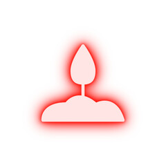 Poster - Soil sprout neon icon