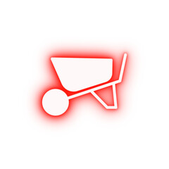 Poster - Wheelbarrow farm neon icon