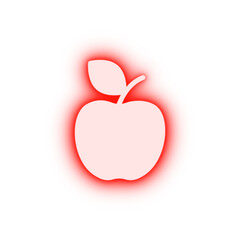Poster - Apple fruit neon icon