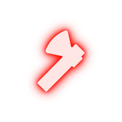 Poster - Ax tool neon icon