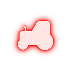 Poster - Tractor technology neon icon