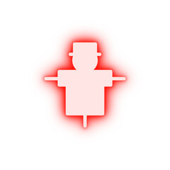 Poster - Scarecrow farm neon icon