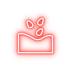 Poster - Soil seed neon icon