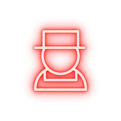 Poster - Farmer avatar neon icon