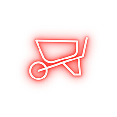 Poster - wheelbarrow farm neon icon