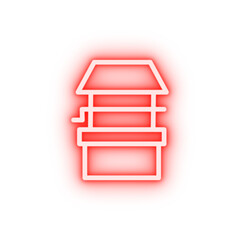Poster - Well farm neon icon